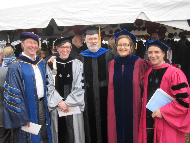 Caroline Bishop, Ph.D. ('11) with Profs. McInerney, Rose, Farrell, and Rosen